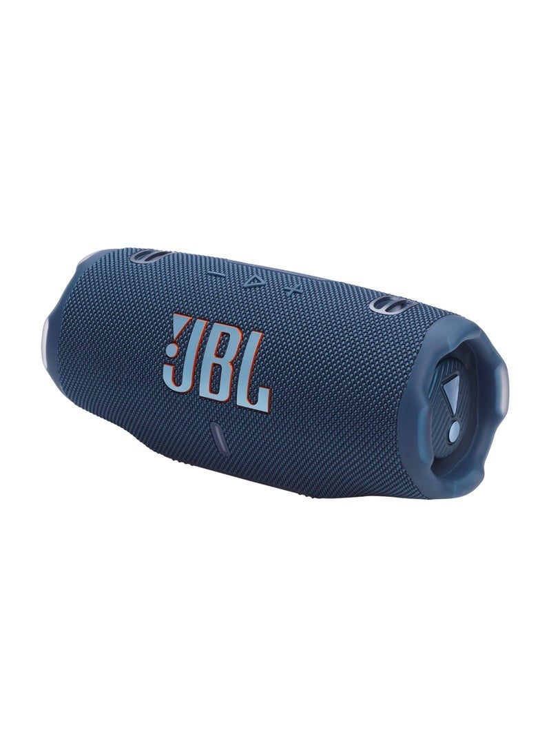 JBL Charge 6 - Portable Waterproof And Drop-Proof Bluetooth Speaker With Built-In Power Bank, Multi-Speaker Connection Via Auracast, Up To 28 Hours Playtime, Fast Charging, And Powerful Sound Blue - Image 2